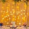 6/12Pcs Hanging Glass Candle Holder Diameter 6/8cm with LED Candle Terrarium for Wedding Party Decor Indoor Outdoor Garden
