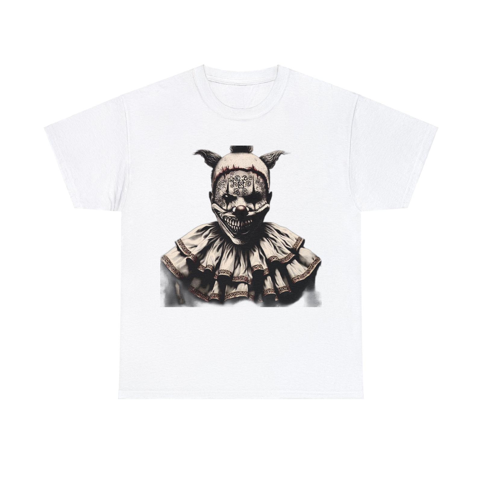 Unisex Adult T Shirt Sinister Clown Gothic Horror Art Insane Streetwear Tee Mens S