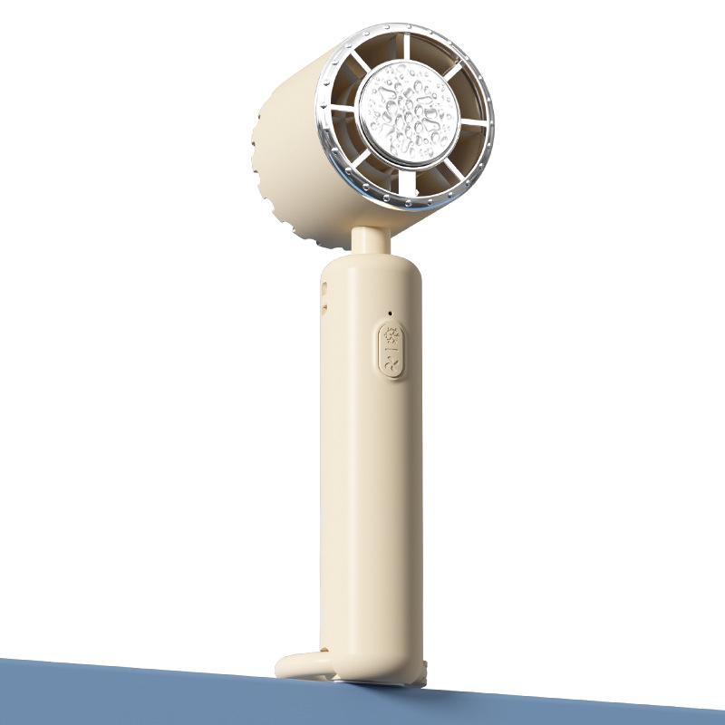 2025 Silent Mini USB Rechargeable Portable Handheld Air Cooling Fan Quiet Ice Compress Foldable English Bladeless Household