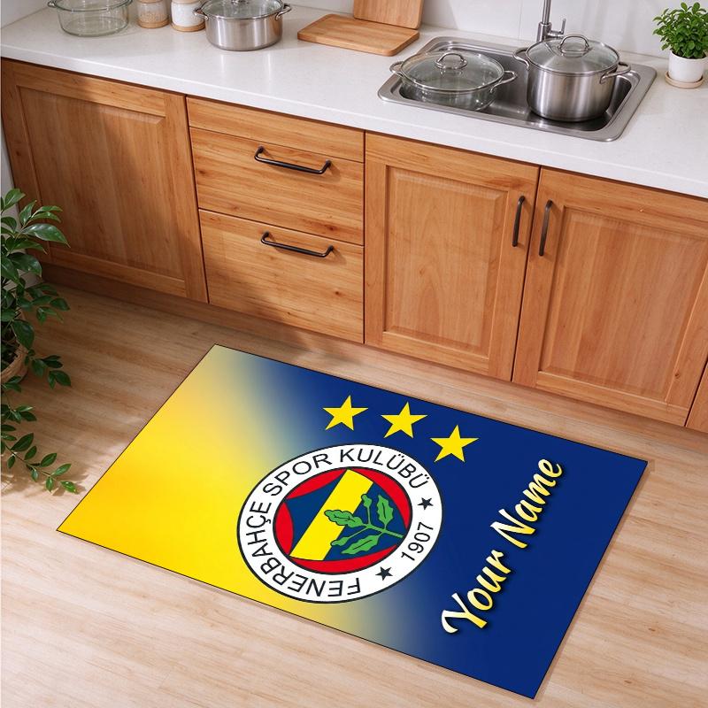 Fenerbahge Customizable name kitchen floor mat easy to clean and wipe down Suitable for kitchens living rooms and entryways—a perfec