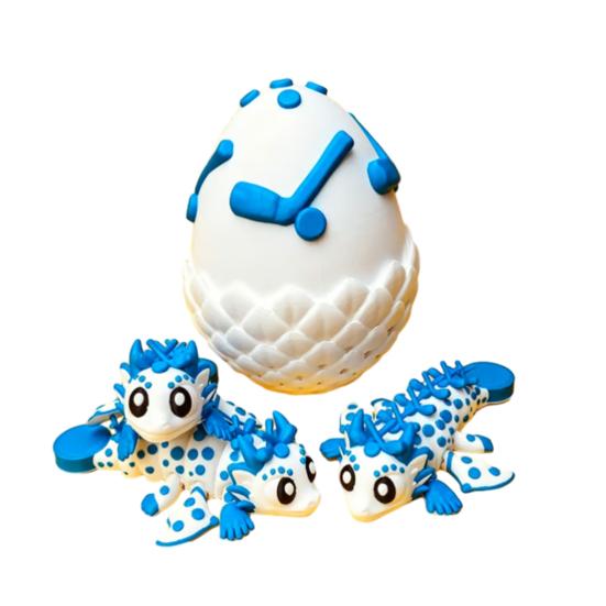 

Sports Ball Dragon Egg Toy with Articulated Dragon Inside 3D Printed Baseball Football Basketball Volleyball Bowling Egg Dragon Fidget Toy J