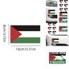 High-quality Pet Material Car Sticker 14cm Palestinian Flag Decal