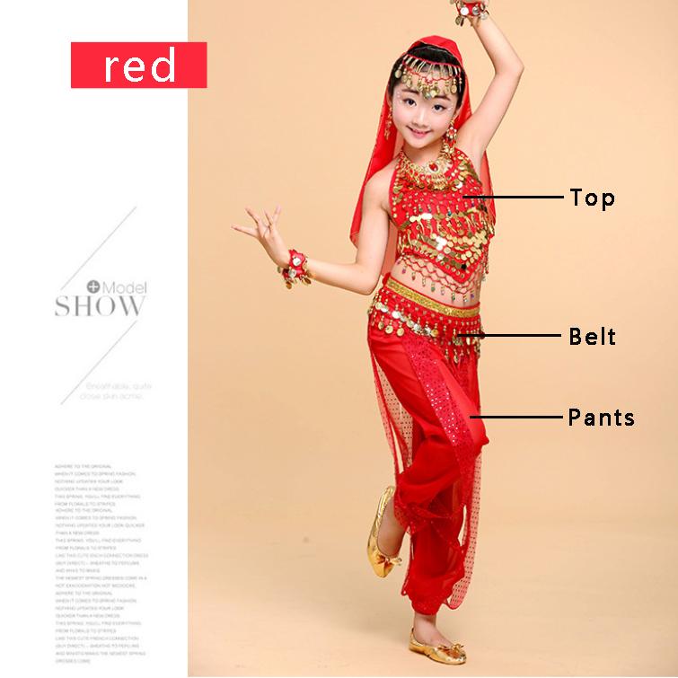 Kids Belly Dance Costumes Set Oriental Dance Girls Belly Dancing India Belly Dance Clothes Bellydance Child Kids Indian 6 Colors S