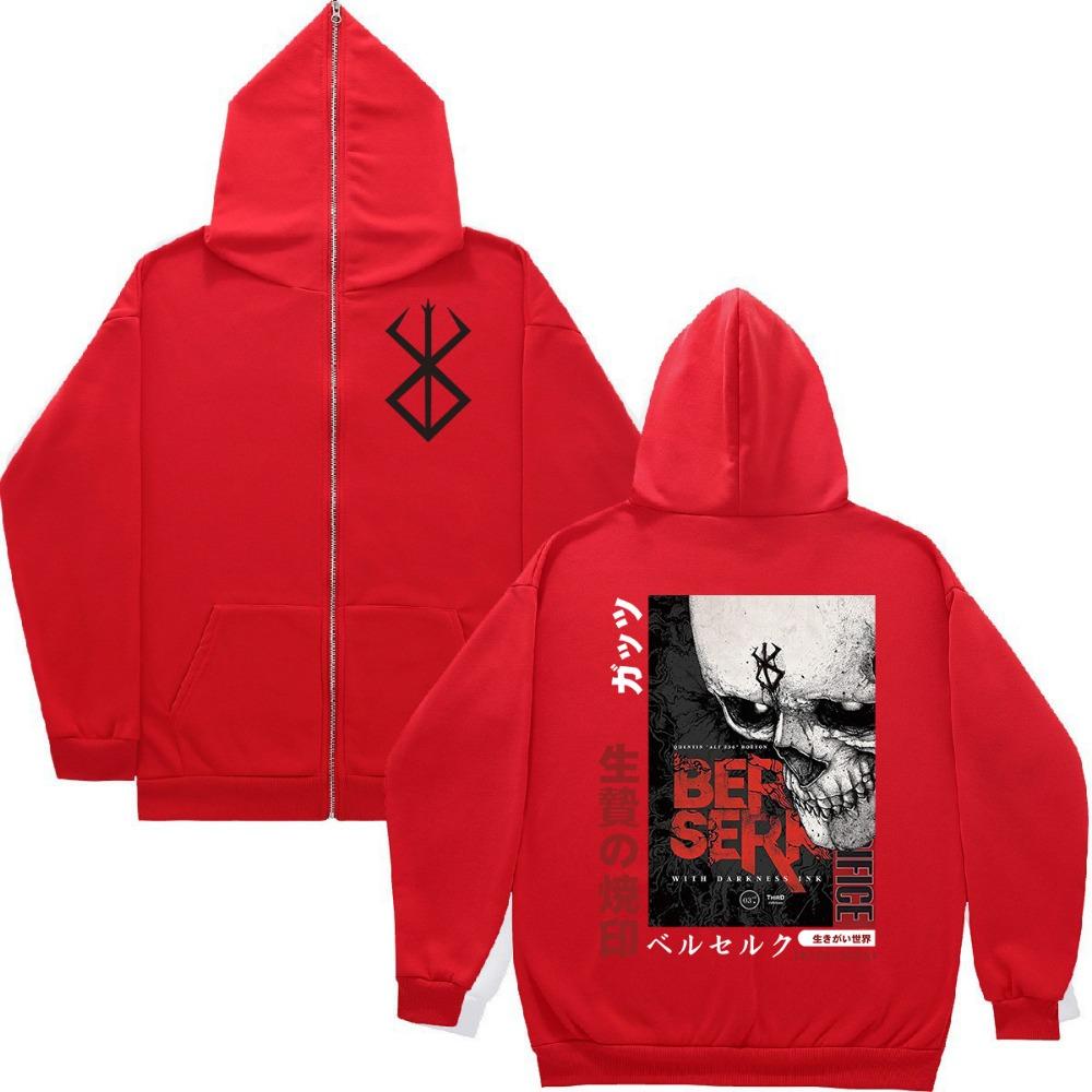 

Японский аниме Berserk Sword Style Legendary Loose Zipper Hooded Hoody Hoody Collection Осень и Зима L