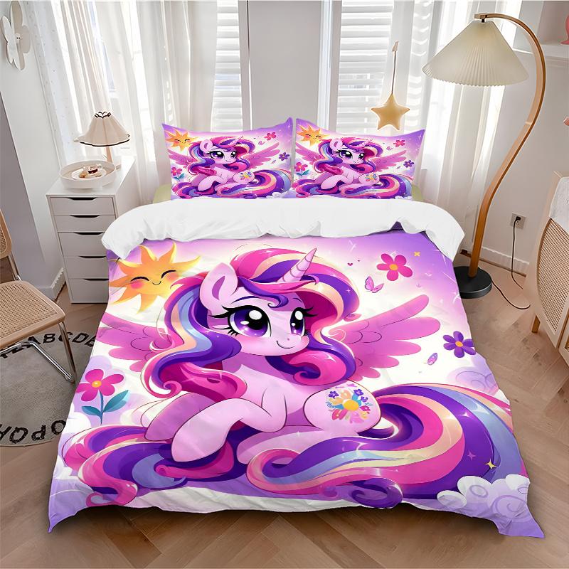 3pcs Twilight Sparkle Bedding Set, Including 1 Quilt Cover and 2 Pillow Shams, Without Filling, Soft and Comfortable Home Bedroom Fabric, Fa