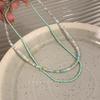 Summer Dopamine Color Beaded Necklace Female Sweet Cool Hottie Collarbone Chain Accessories