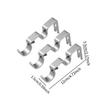 Set of Double Curtain Rod Brackets Adjustable Metal Holder Wall Mount for Window Treatment