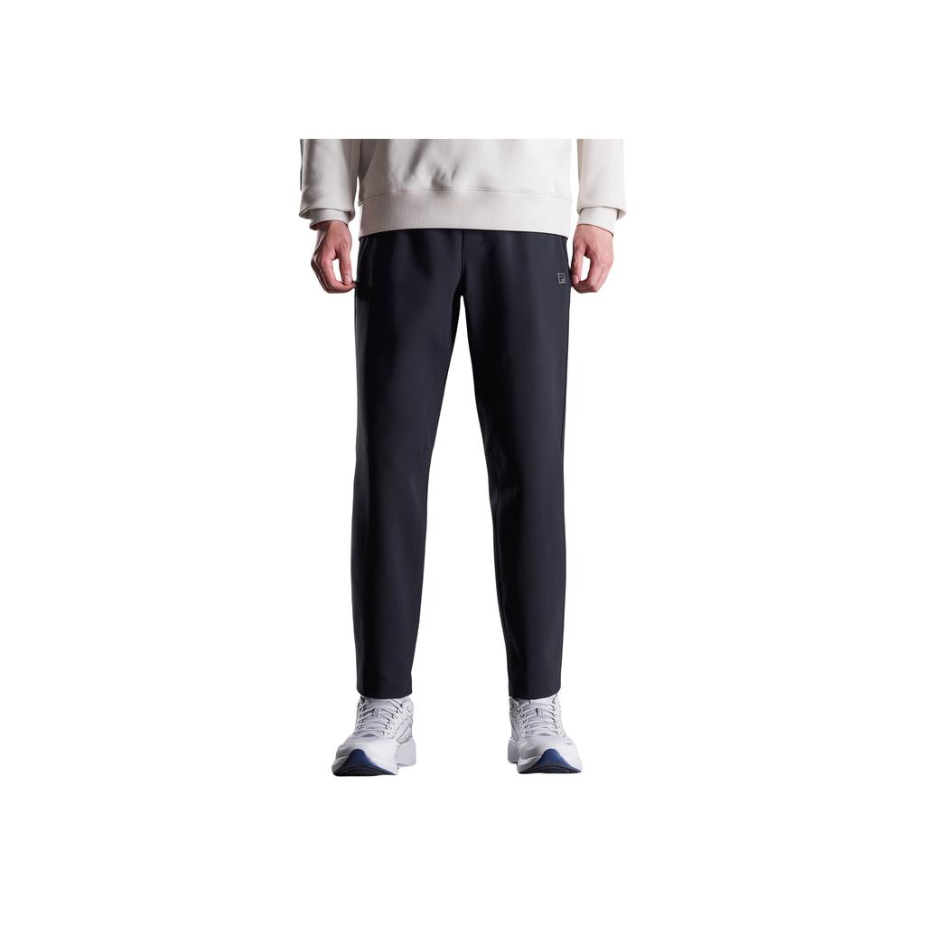 FILA A.P. Minimalist Fashion Solid Color Versatile Straight Leg Knit Sports Pants Men bottoms A11M541603F-BK