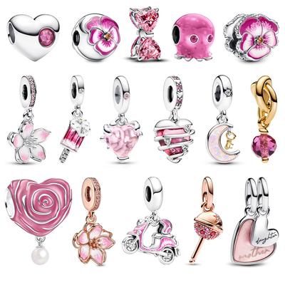 Ciondolo Octopus in Rame & Albero Genealogico & Cuore con Pendente Adatto per Bracciale Snake Collana Boutique Ciondolo Rosa Regalo