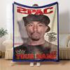2pac Customize Text Blanket Lightweight Customizable Blanket Durable Comfort Throw For Bed Seaside Nap Office Four Seasons Universal
