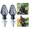 Motorcycle LED Blinkers Signal Lamps with 25cm Wiring, Easy Installation, 30000 Hours Lifespans, for ATVs and Motorbikes