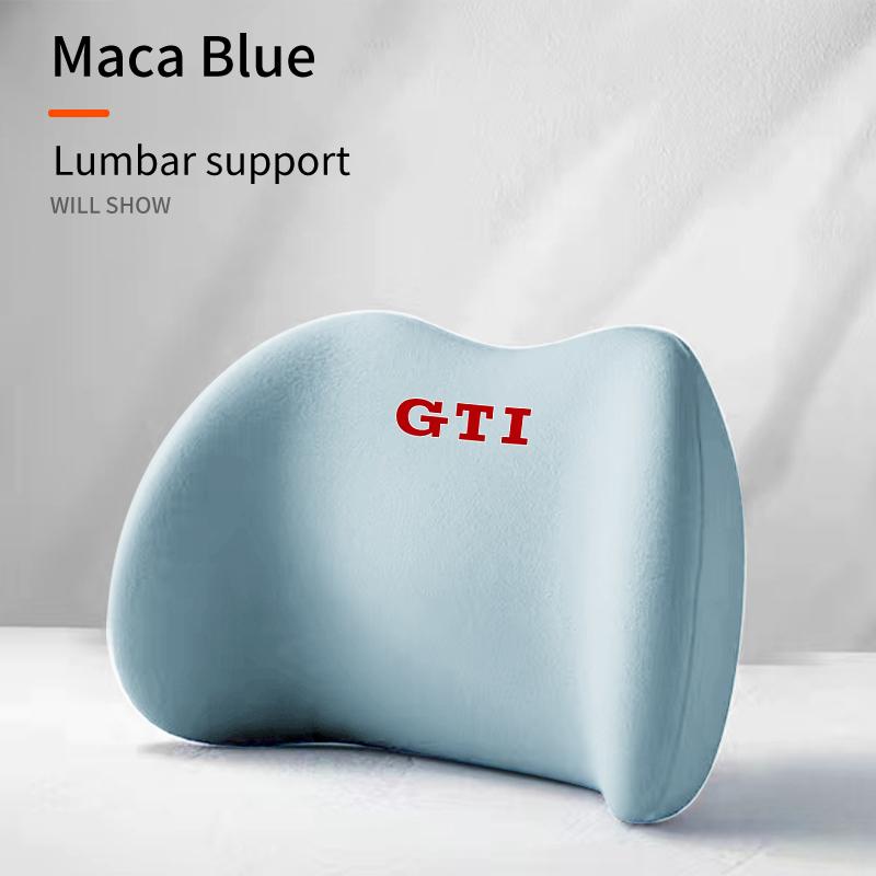 2026 Hot For Volkswagen VW Car Lumbar Back Support Headrest Neck Pillow Car Seat Cushion For Volkswagen VW Golf GTI Polo Passat