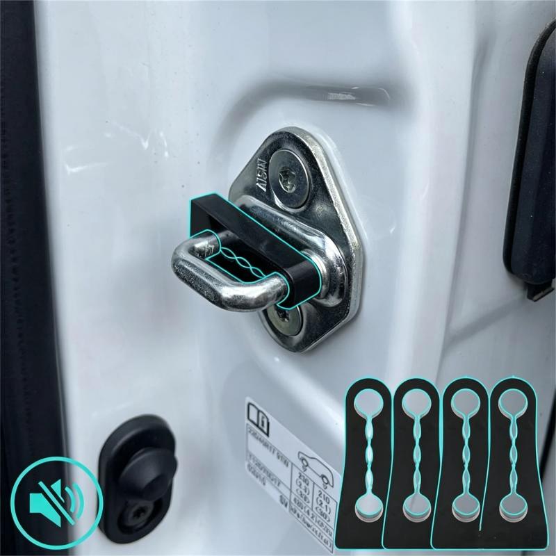 4Pcs Universal Car Door Lock Damper Buffer For Deadener Seal Shock-Absorbing 2004 2020 2023 2024