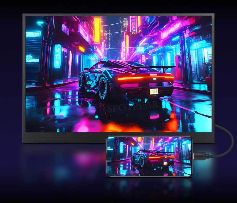 Raspberry Pi 14" 1920x1200 Typ C/HDMI Display für Computer, Mobiltelefone, Xbox, PS4 und Switch