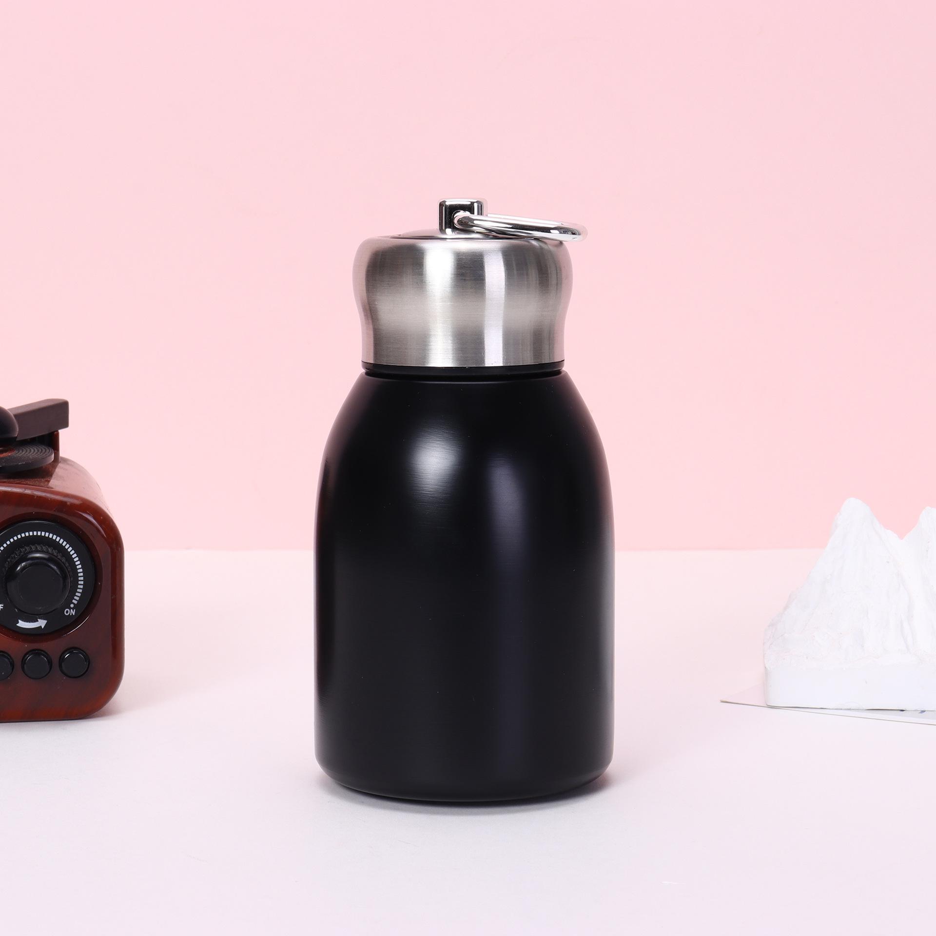 

Stainless Steel Insulated Mini Travel Cup - Chinese Style, Portable Pocket Size 300ml чорний