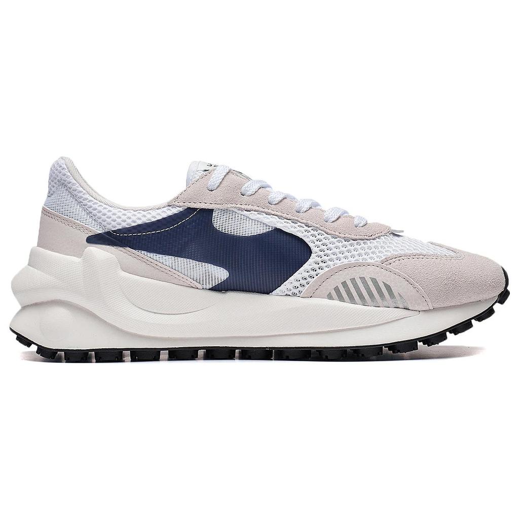 New LiNing Square Radius Anti Slip Wear Resistant Low Top Sports Casual Shoes Men's White Gray Blue AGCT015-1