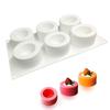 6 Holes Pudding Cup Art Cake Mould Pan 3D Silicone Mold Mousse Silikonowe Chocolate Moule Baking