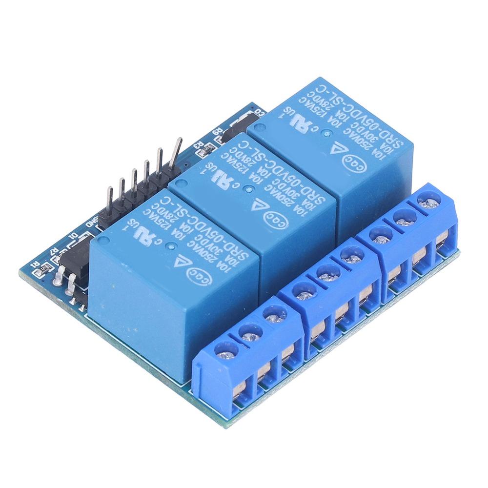 3 Channel High Voltage Relay Module Isolated Optocoupler Relay Board  for Arduino
