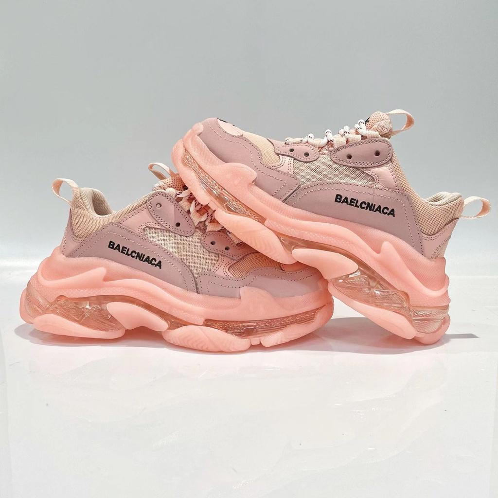 S Sneakers Balenciaga Triple S Recensione Scarpe Da Ginnastica Balenciaga  In Pelle Rosa Taglia 42 IT