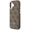 Guess 4G Triangle Logo MagSafe case for iPhone 17 brown silver