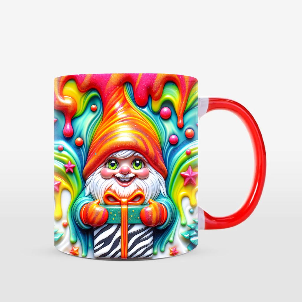 3D Christmas Gnome Christmas Ceramic Coffee Mug Tea Cup New Xmas