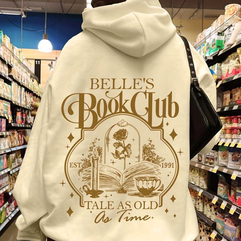 Women's Polyester Bell Book Club Hooded Knit Pullover