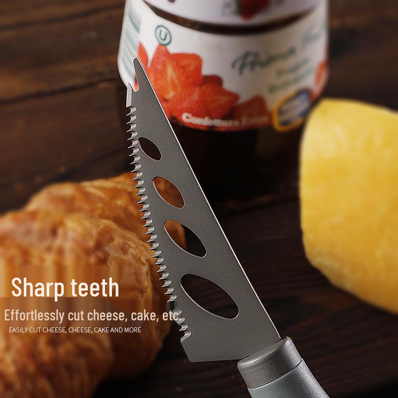 Stainless Steel Cheese Knife and Fork Set - 3-Piece for Western Cuisine