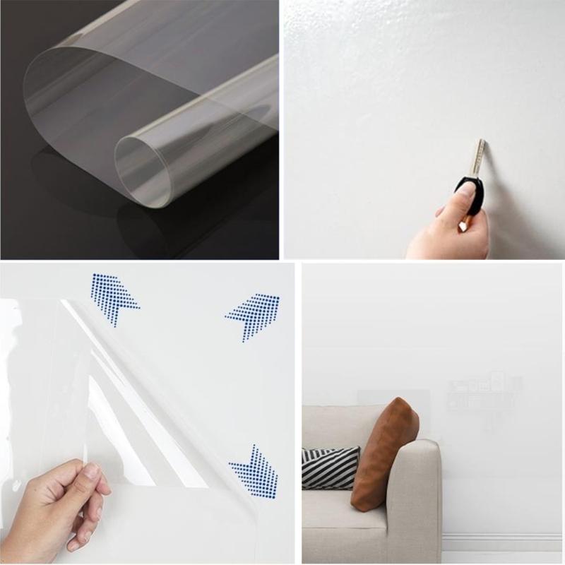 Electrostatic Wall Protective Film Transparent Plastic Contact Paper Roll Wall Sticker for Wall Cupboard Sofa Door Chair