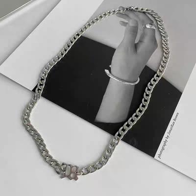 Cold Wind Necklace Ins Design Hip Hop Letters European and American Temperament Trendy Neck Chain Personalized Collarbone Chain Trendy