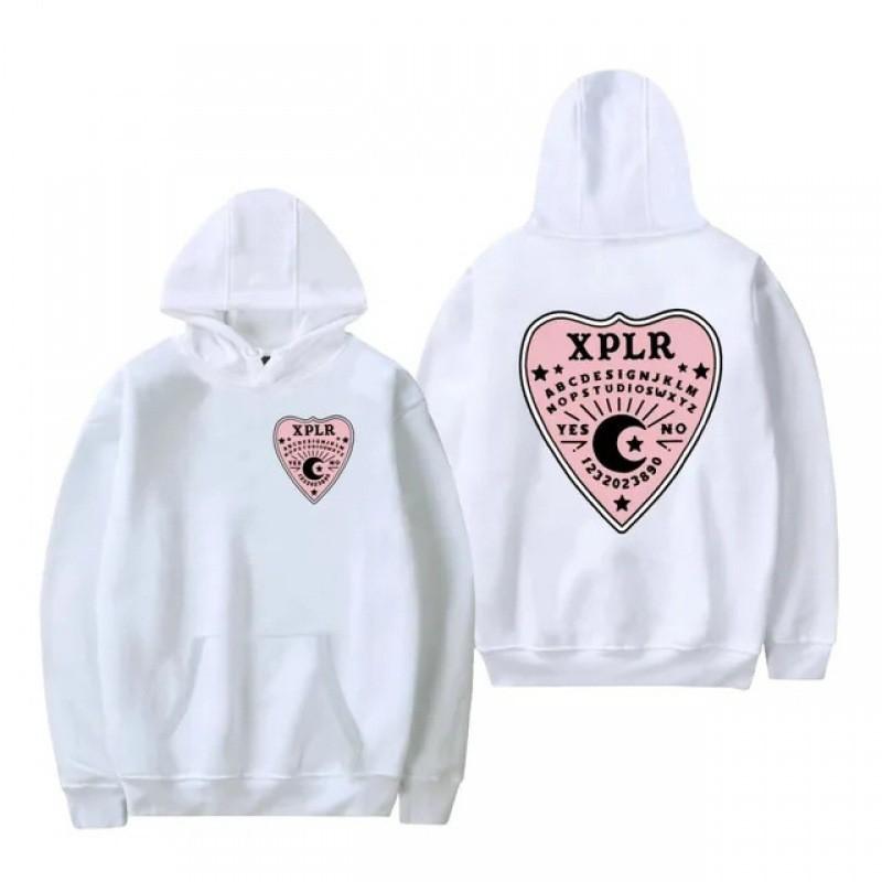 Sam Colby Xplr Ouija Print Hoodie Men Loose Fit Casual Wear