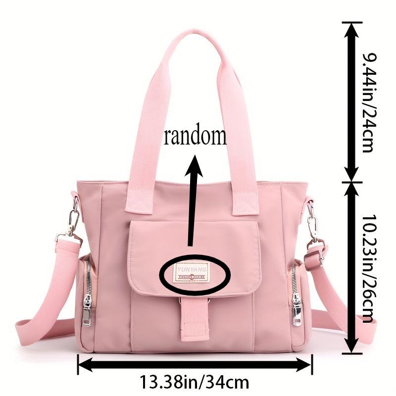 New fashionable women's bag, large capacity versatile solid color handbag, zipper closure, simple casual canvas crossbody bags