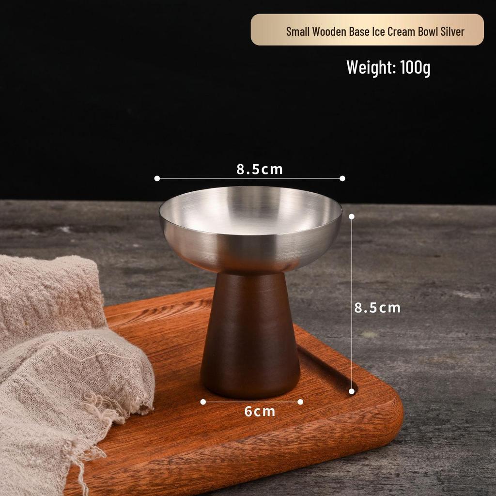 304 Stainless Steel Dessert Bowl for Ice Cream, Yogurt, Pudding, and Salad.
