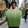 Men's Gradient Print Hoodie with Pocket, Casual Athletic Pullover