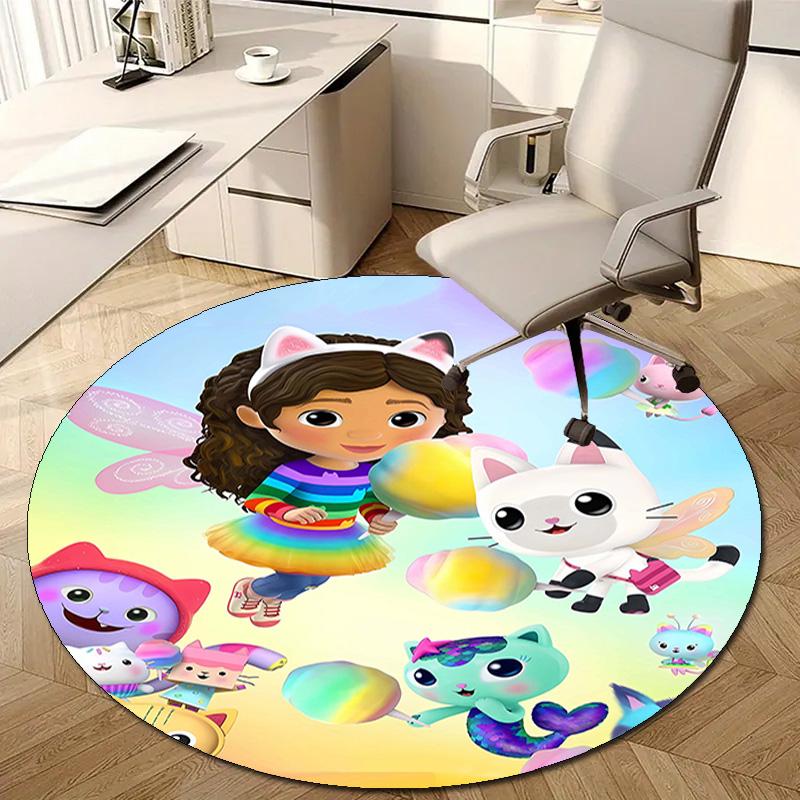 1pc Gaby's Bubble House4 Design Printed Area Round Carpet for Bedroom Living Room Home Decor Rugs Mat Non Slip Mat Rug for Bedside