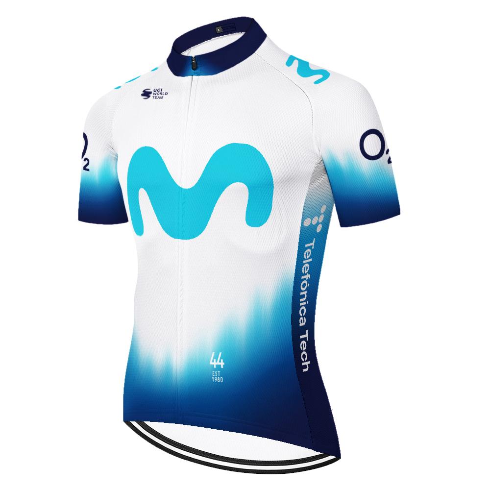 Team Movistar Radtrikot Sommer Rennradbekleidung Schnelltrocknend Kurzarm MTB Fahrradtrikot Shirt M