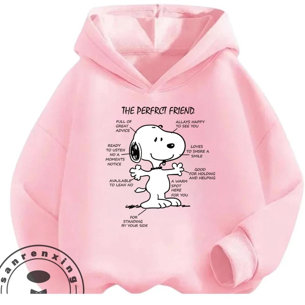 Cute Cartoon Casual Hoodie Winter Trendy Hooded Kids Apparel Snoopy Children 110