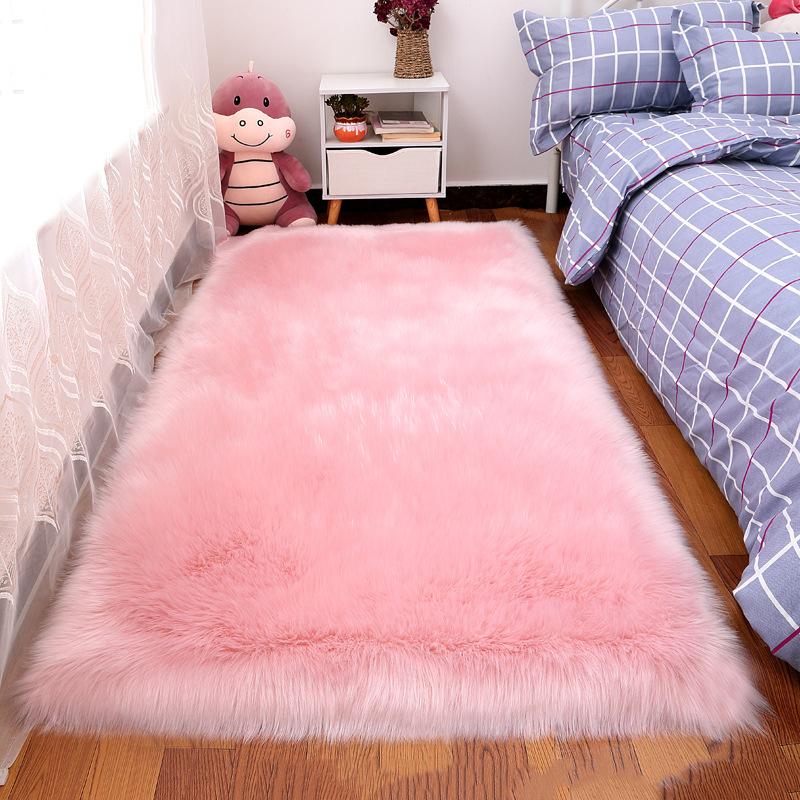 Faux Fur Carpet for Living Room Soft Imitation Sheepskin Rugs Bedside Floor Cushion Plush Fluffy Artificial Wool Mat Home Decor