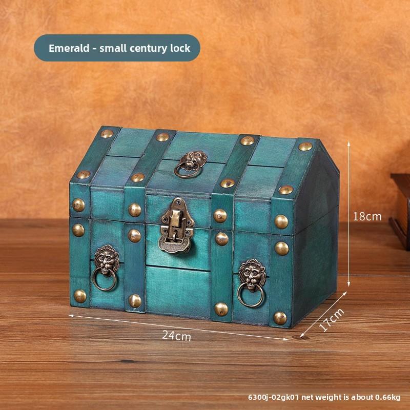 Houten Huisvormige Opbergdoos Met Slot Voor Sieraden En Accessoires