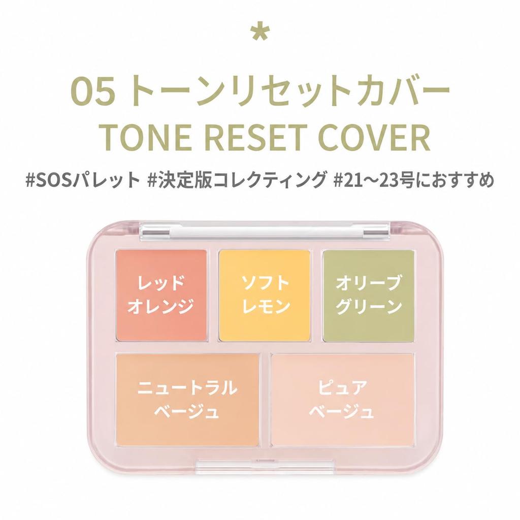 LUNA Conceal Blender Palette 5 Tone Reset Cover 6g High Adhesion Korean Cosmetics No. Multi-cover