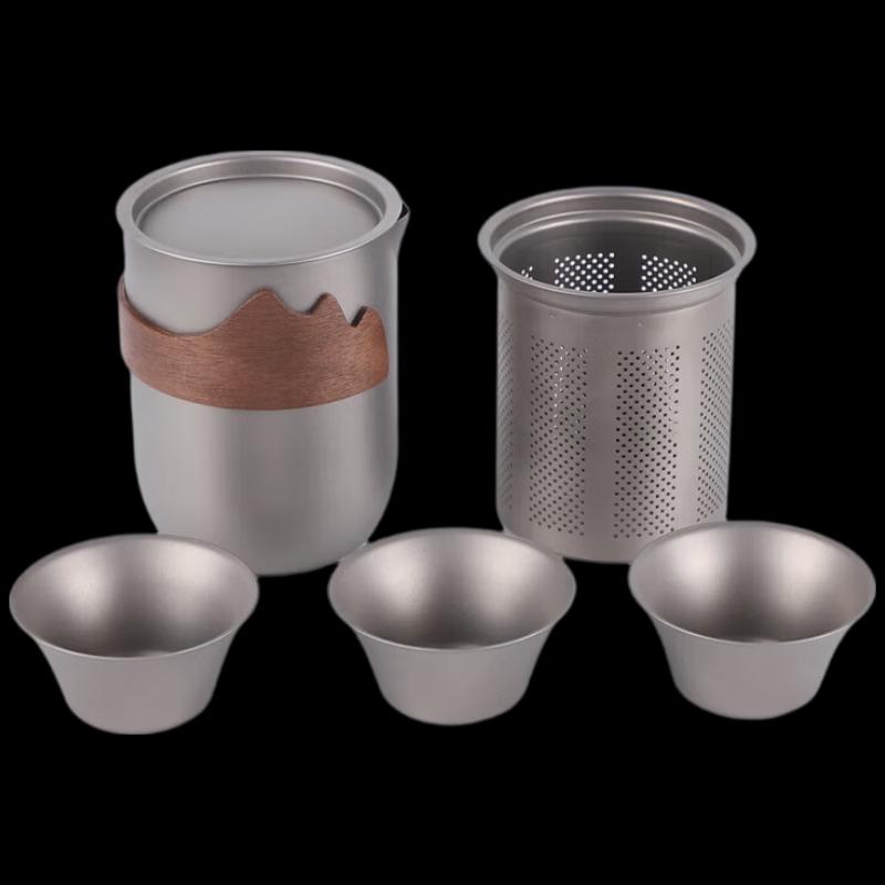 ZHOUYUEHENGSHENG Pure Titanium Portable Kung Fu Tea Set