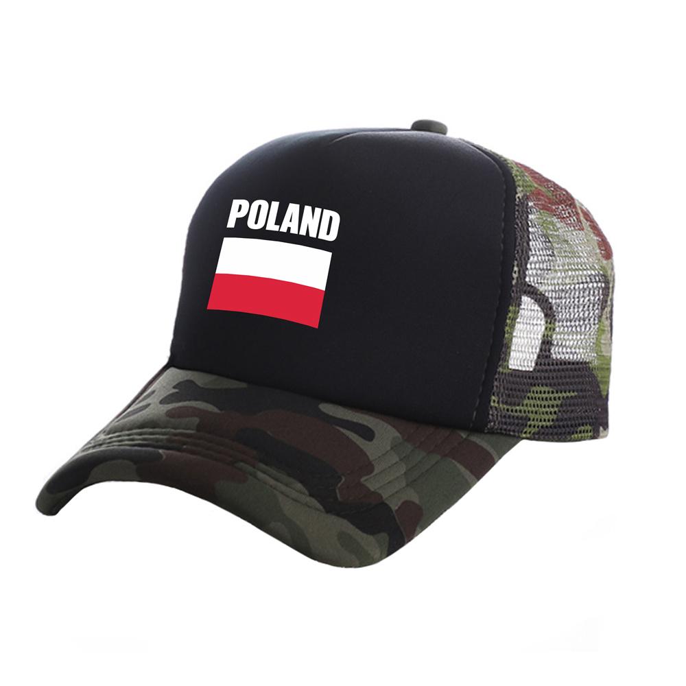 Polen Flagge Trucker Cap Unisex Cooles Polen Hut Baseballkappe Coole Sommer Unisex Netz Kappen