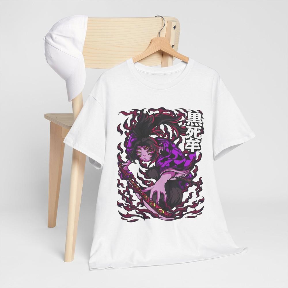 

Kokushibo T-Shirt Demon Slayer Kimetsu No Yaiba Anime Manga Black Shirt All Size 2XL
