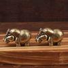 Retro Copper Hippopotamus Desktop Ornament 1Pc Solid Animal Sculpture for Home Office Shelf Decor Gift for Friends