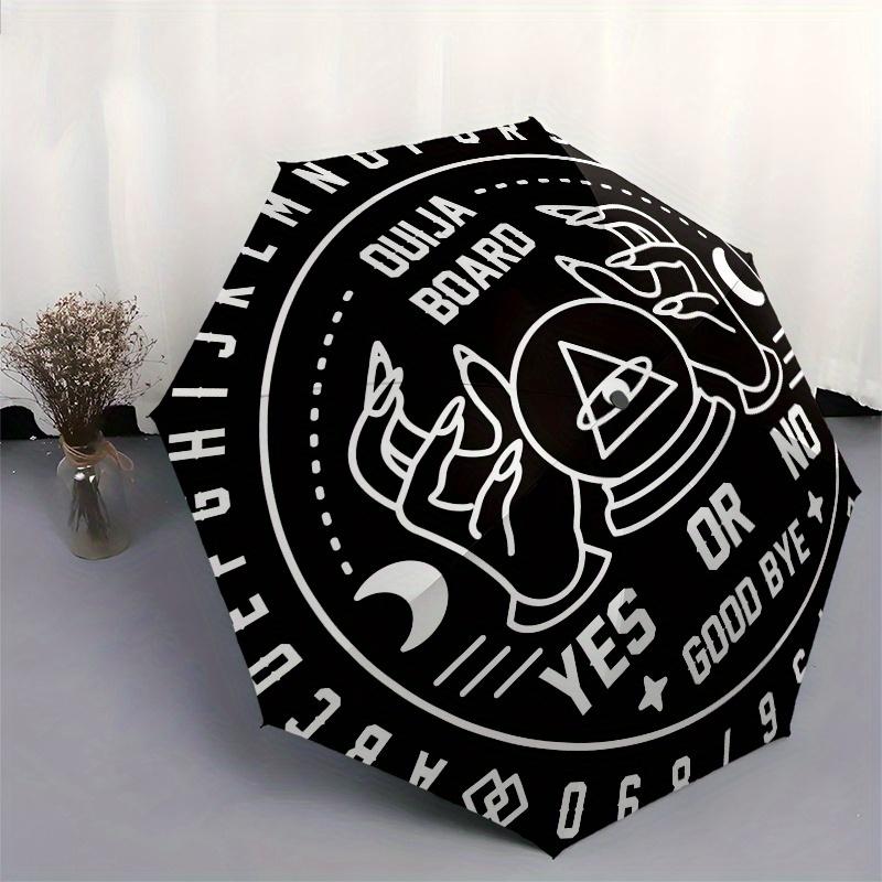 Ouija Board Spirit Communication StickerUmbrella, Portable 3-Fold Umbrella for Men & Women,Christmas Gift ES258
