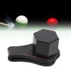 Billiard Chalk Holder Aluminum Alloy Magnetic Hexagonal Portable Pool Cue Chalk Box with Leather Cli