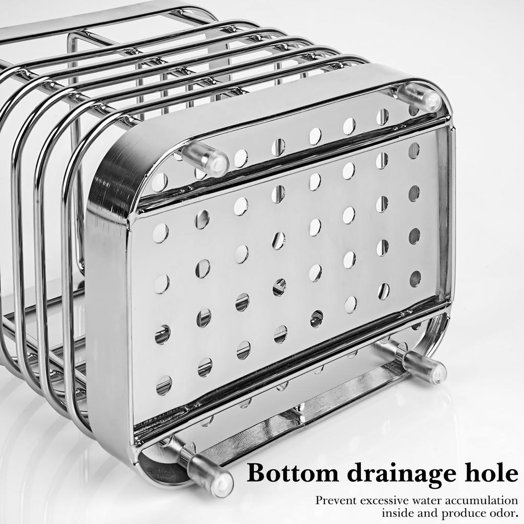 Linkidea Electric Toothbrush Stainless Steel Vanity Toothpaste Countertop Compatible with iO Series and Spinbrush Pro 7AM2M Holder, Stand, 2-Slot