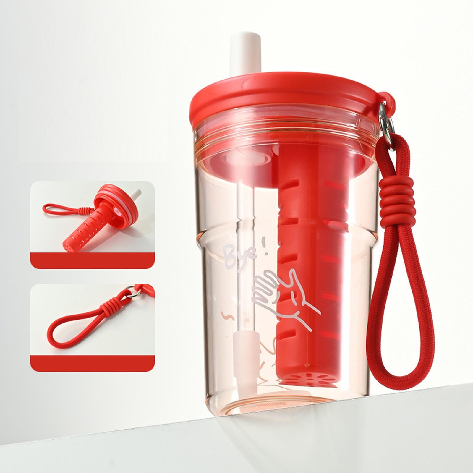 

Cute Straw Cover Cap, 10mm Silicone Straws Covers Cap Compatible for one size червоний