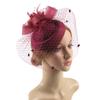 Headband Small Fedoras Headwear Mesh Dots Flower Veil Hair Clips  Bridal Headwear