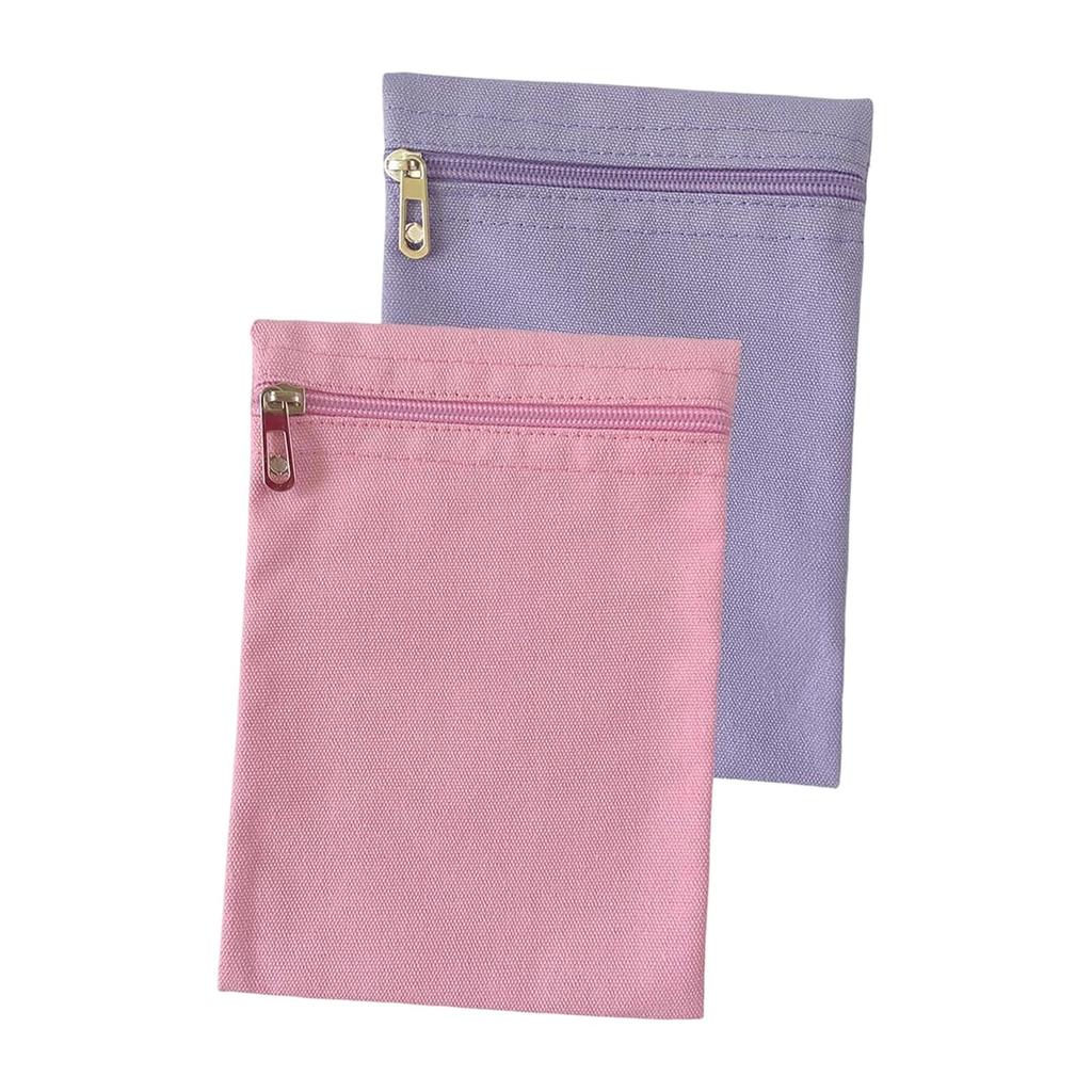 2x Sew in Side Pocket with Zipper Clothes Inner Pockets Canvas Mobile Storage Pouch Coat Inside