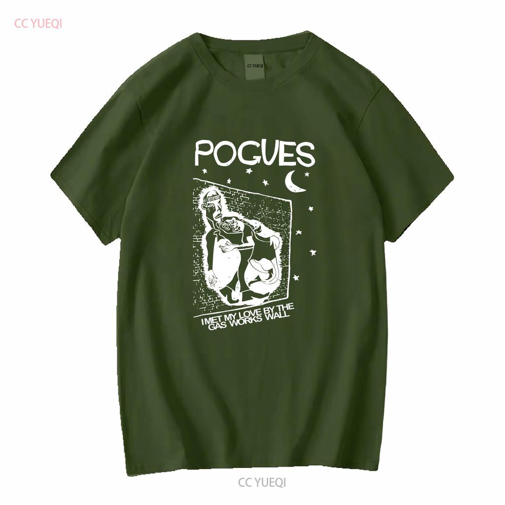 I MET MY LOVE The Pogues Band Shane MacGowan T Shirt Black S 5XL CC4493 long or short sleeves vintage Washed Casual Stylish